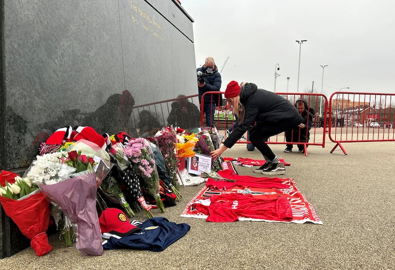 United fans have paid their respects to Denis Law at Old Trafford