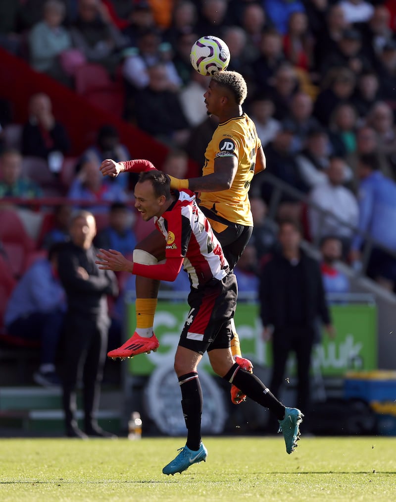 Mikkel Damsgaard made two assists during Brentford’s 5-3 win over Wolves