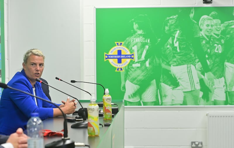 New Northern Ireland senior women's team manager Tanya Oxtoby at Windsor Park.