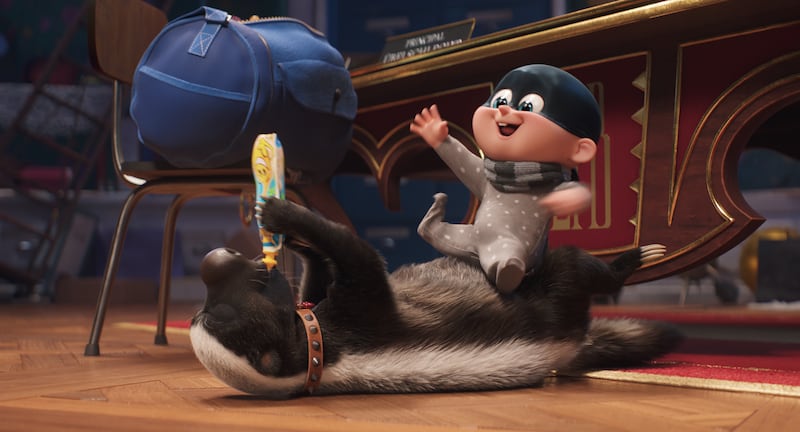 Undated film still handout from Despicable Me 4. Pictured: Honey Badger and Baby Gru. See PA Feature SHOWBIZ Film Despicable Me. WARNING: This picture must only be used to accompany PA Feature SHOWBIZ Film Despicable Me. PA Photo. Picture credit should read: © Illumination Entertainment and Universal Studios. All Rights Reserved. NOTE TO EDITORS: This picture must only be used to accompany PA Feature SHOWBIZ Film Despicable Me.