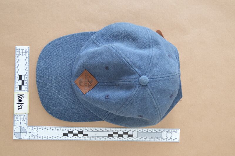 A blue cap found with Daniel Khalife when he was arrested