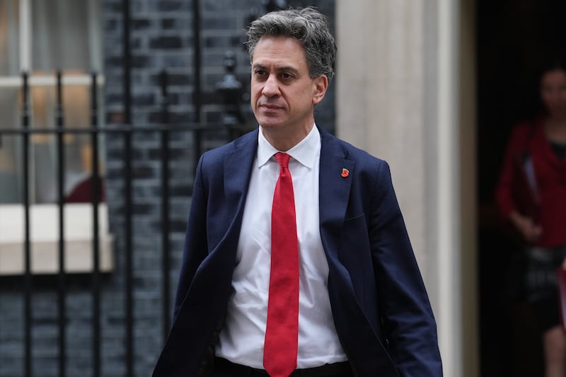 Energy Security and Net Zero Secretary Ed Miliband leaves 10 Downing Street following the Cabinet meeting