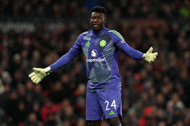 Goalkeeper Andre Onana has been overworked in his time at Old Trafford