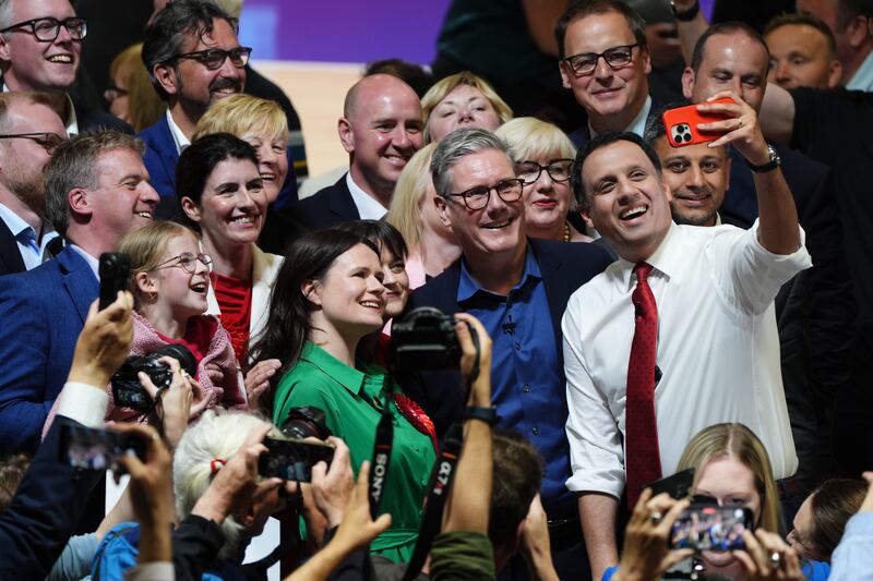 Anas Sarwar, right, said Labour offers Scotland ‘an opportunity for change’