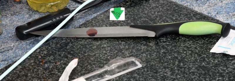 The knife allegedly used to fatally attack 14-year-old Scarlett Vickers