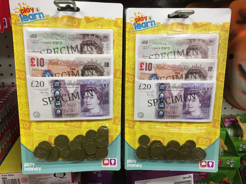 British toy money on sale for £1 (PA)