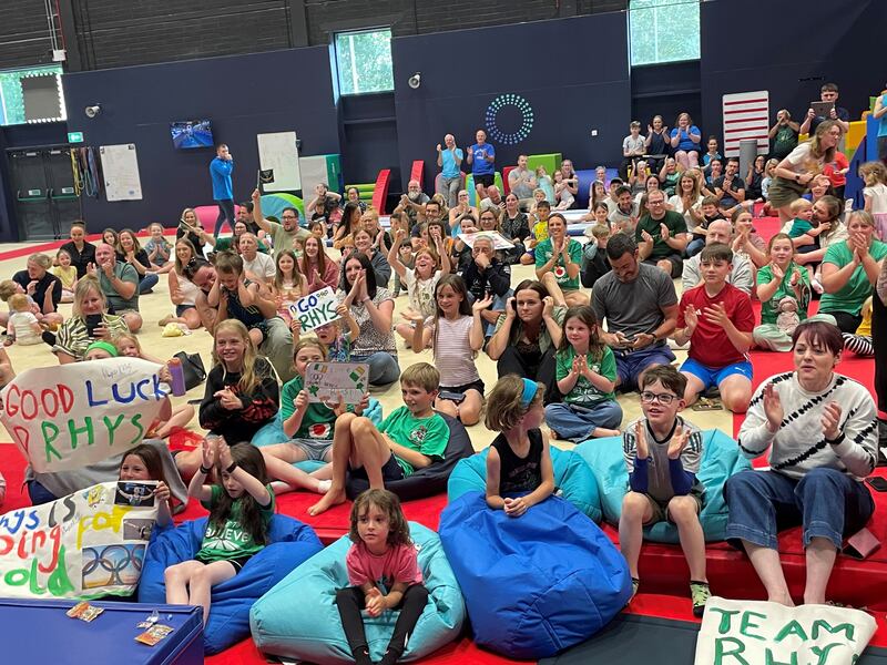 Supporters of Team Ireland gymnast Rhys McClenaghan