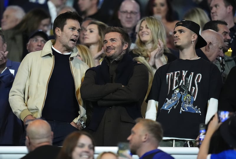 NFL great and Birmingham co-owner Tom Brady (left) attended a home fixture with David Beckham in September