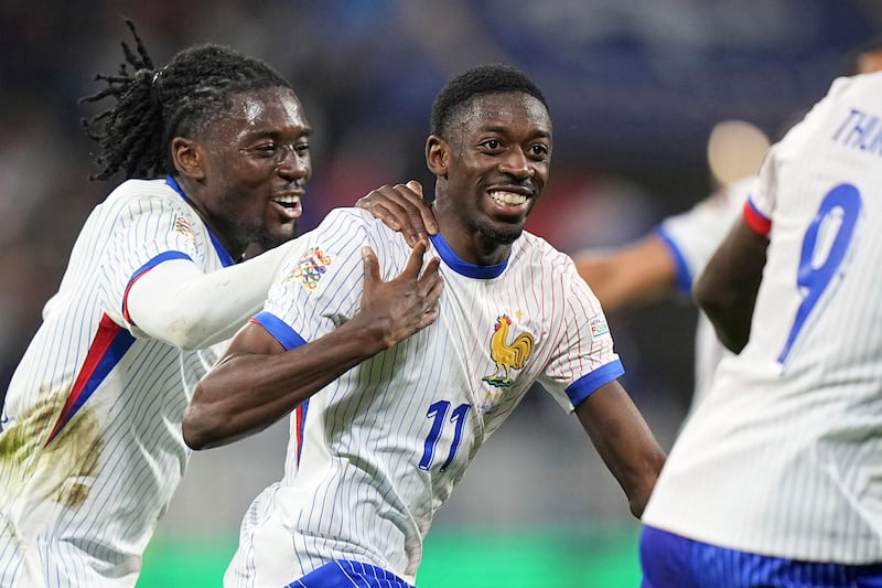 Ousmane Dembele scored as France returned to winning ways (Laurent Cipriani/AP)