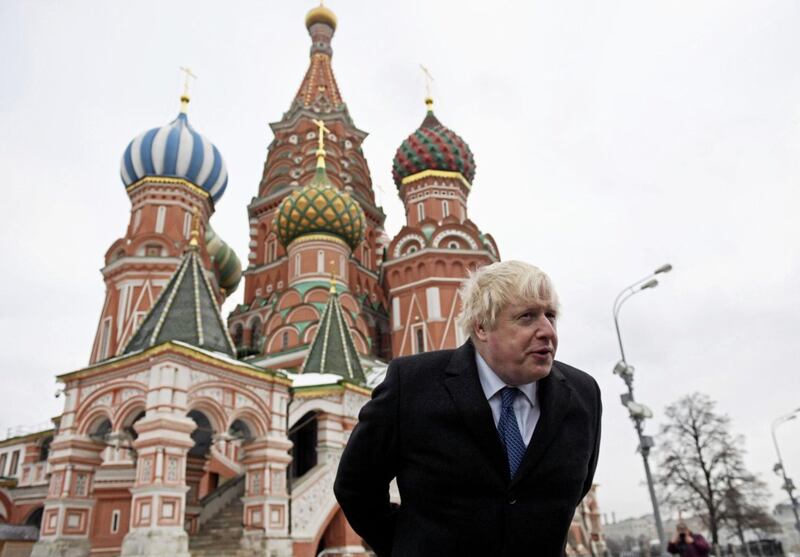 Foreign Secretary Boris Johnson stands in front of St Basil&#39;s Cathedral during a visit to Red Square in Moscow. PRESS ASSOCIATION Photo. Picture date: Friday December 22, 2017. Mr Johnson&#39;s visit to Russia, the first in five years by a British Foreign Secretary, comes at a time when relations with the West are at their frostiest since the Cold War. See PA story POLITICS Johnson. Photo credit should read: Stefan Rousseau/PA Wire 