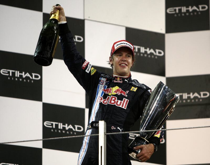 Sebastian Vettel also won four titles in a row with Red Bull