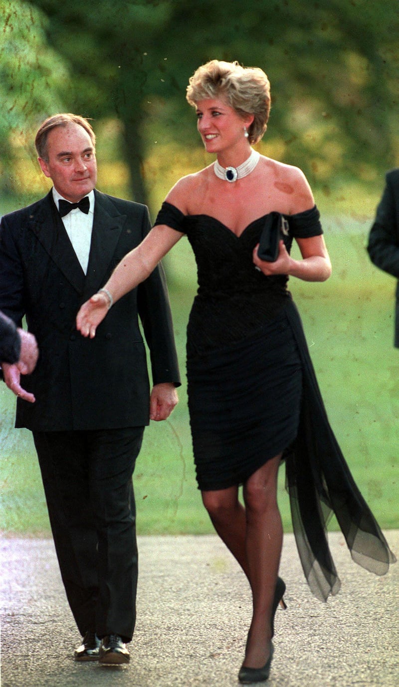 Diana wore a monochrome ensemble after the televised admission of Prince Charles confessing his affair