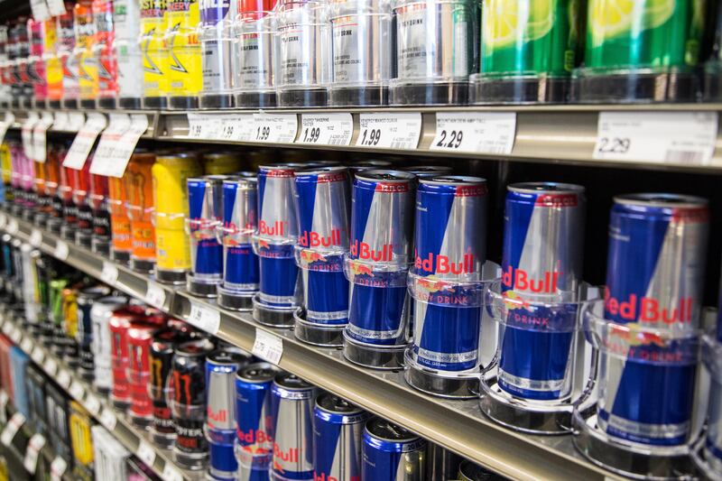 Many energy drinks contain high levels of caffeine and sugar