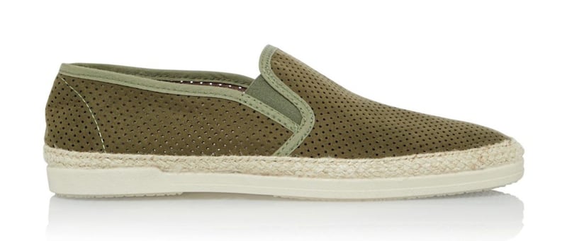 <span style="color: rgb(51, 51, 51); font-family: sans-serif, Arial, Verdana, &quot;Trebuchet MS&quot;; ">Dune Fai Khaki Perforated Upper Espadrilles, &pound;25 (were &pound;50)</span>