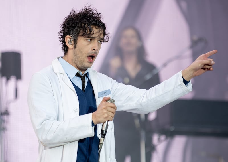 The 1975 performing on the main stage at the Trnsmt Festival at Glasgow Green