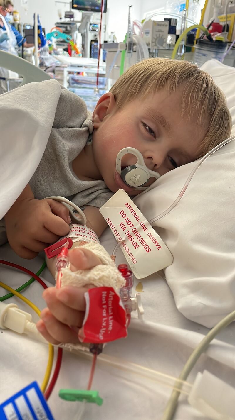 Olly Cartmill (3) from Bessbrook suffers from a rare condition that causes kidney failure. His family had campaigned to find him a donor before his grandmother was found to be a match.
