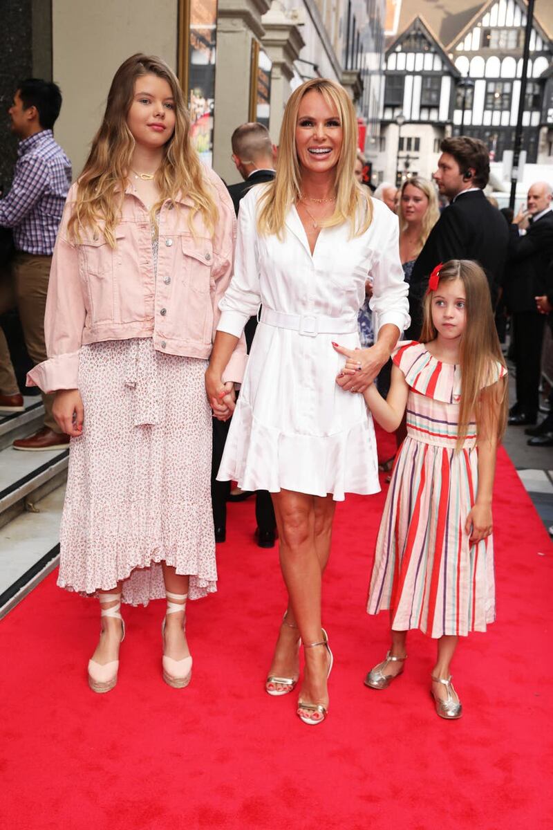 Amanda Holden with her two daughters, Alexa Louise Florence Hughes (left) and Hollie Rose Hughes.