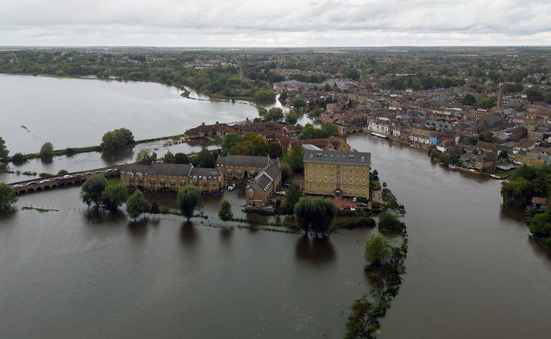 Flooding around St Ives in Cambridgeshire earlier this week, after the River Great Ouse burst its banks