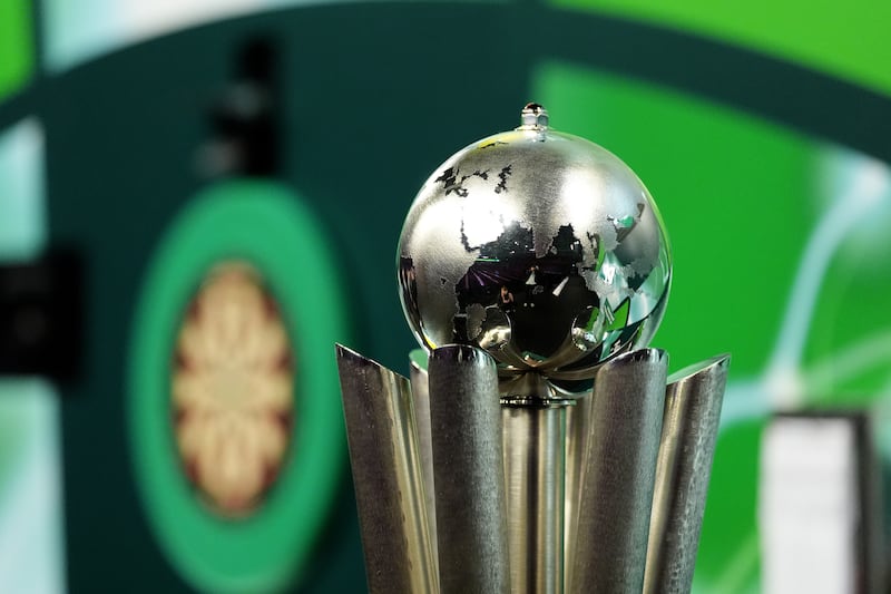 The Sid Waddell Trophy ahead the final of the Paddy Power World Darts Championship at Alexandra Palace, London. Picture date: Friday January 3, 2025. PA Photo. See PA story DARTS World. Photo credit should read: Zac Goodwin/PA Wire.

RESTRICTIONS: Use subject to restrictions. Editorial use only, no commercial use without prior consent from rights holder.