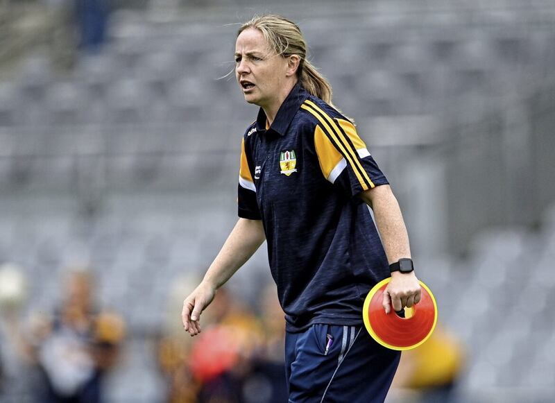 Antrim manager Emma Kelly, whose side host Longford in Cargin this weekend 