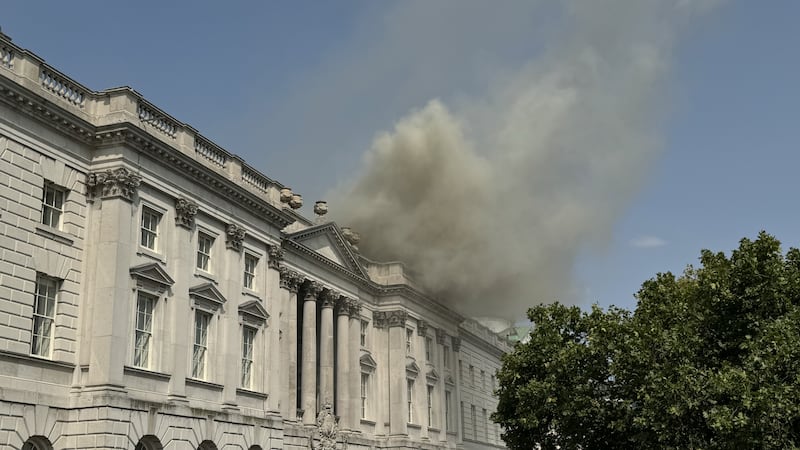 Part of Somerset House’s roof and west wing were damaged in the fire last weekend