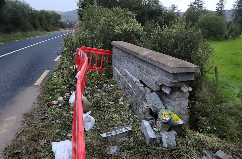 Tributes left at the scene close to Quigley's Point in Donegal where teenager Kian Dawson was killed and his cousin left badly injured in a car crash on Saturday night. Picture Margaret McLaughlin  26-8-2024