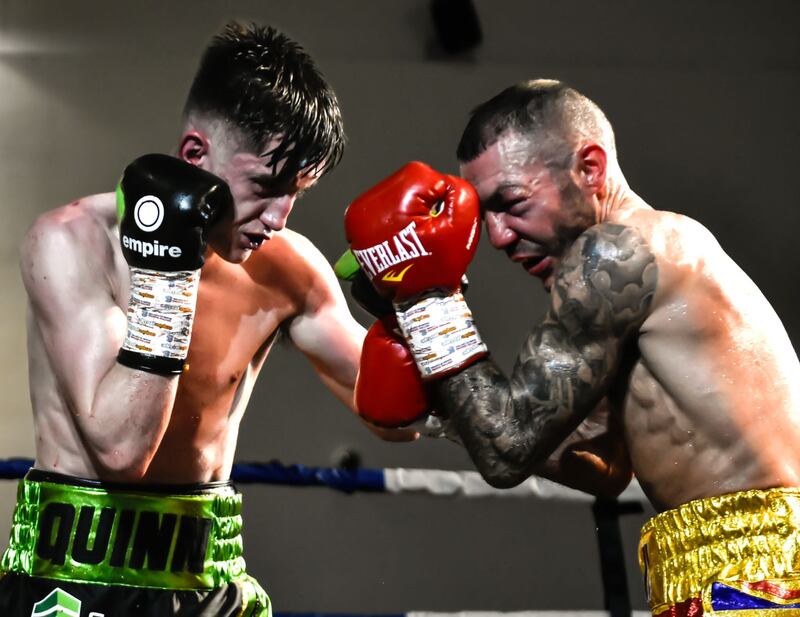 Conor Quinn won the Celtic flyweight title on Saturday night and now hopes to follow in the footsteps of Hugh Russell by winning the British title. Picture: Mark Mead